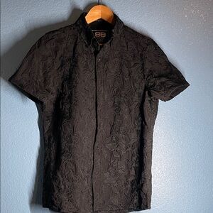 Elegant Black Textured Men's Shirt
